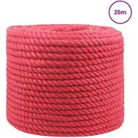 vidaXL Jute Touw 10 mm Rood 100% Tossa jute
