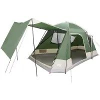 vidaXL Huisje Tent met dak Groen 8-persoons Polyester en Staal