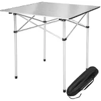 TecTake - Campingtafel - Opklapbaar - Incl. draagtas - 70 x 70 cm - Grijs