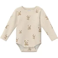 s.Oliver romper met print - ecru Jongens/Meisjes Stretchkatoen Ronde hals - maat 68