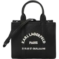 Karl Lagerfeld Handtas 'Rue St-Guillaume' zwart / wit