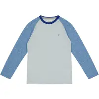 Farah Raglan-baseball-T-shirt voor kinderen (Blauw)