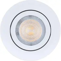 Paulmann inbouwspot FIXEDLED wit 8 cm 830 stepdim 10 zwenkbaar FIXEDLED, dimbaar, wit / opaal, Woon-/ Eetkamer, Kunststof, Modern