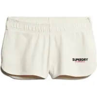Superdry Dames Sportkleding Racer Korte Broek Off-White (M), Wit, Casual, Katoen W7110416A