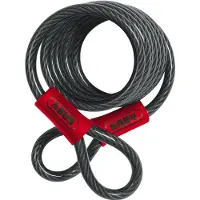 ABUS Antivol Spiraal - - 1850/185 - 2 lussen - Staal kabel - Kleur Zwart