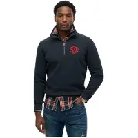 Superdry Sweatshirt 'SD & CO' marine / vuurrood