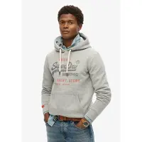 Superdry Sweatshirt 'Heritage' blauw gemêleerd / grijs gemêleerd / rood gemêleerd