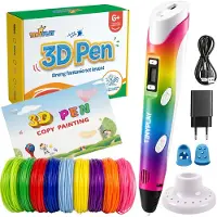 TinyPlay Rainbow 3D Pen Starterspakket – 3D tekenen - 40m Vullingen PLA Filament 1.75 mm – 3d pennen tekenset - Voor kinderen - Sjablonen boek