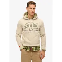 Superdry Sweatshirt 'Heritage' beige gemêleerd / donkergrijs / olijfgroen