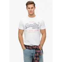 Superdry Shirt 'Heritage' donkergrijs / perzik / wit