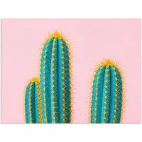 PosterMonkey Poster 80x60 cm - Cactussen - Modern - Pastel - Posters - Kamer decoratie - Wanddecoratie woonkamer - Muurdecoratie slaapkamer