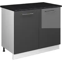 Vicco Wastafelkast Fame-Line, Antraciet Hoogglans/Wit, 100 cm, WB Antraciet