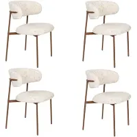 Housecraft living Claes Eetkamerstoelen Gemêleerd Off-White - Set van 4