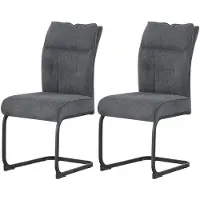 Furnilux Frieda schommelstoel set van 2 in antraciet moderne design fauteuils