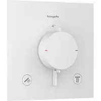 Hansgrohe Afbouwdeel Ecostat Comfort E Inbouwthermostaat Voor 2 Functies Mat Wit