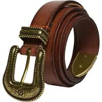 Superdry Skinny Western Leren Riem Normale Pasvorm Brown Grootte: M