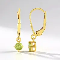 Cavill - Zilveren oorbellen met vergulde 925 sterling zilver - Sfeen 0,558 ct ronde briljant Madagaskar - Unieke edelsteen sieraden met klapsluiting