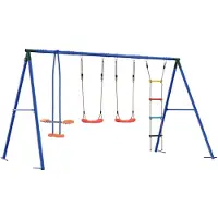 vidaXL Buiten Schommelset Meerkleurig 330 x 185 x 185 cm Staal en PE