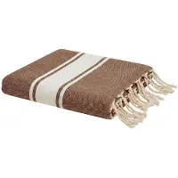 Reva - Fouta van gerecycled katoen - Taupe 100 x 200 cm