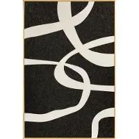 Wandkraft Feltro Acustico 001 - Akoestisch Schilderij - 80x120 cm - Baklijst Blank - Zwart
