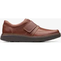 Clarks Un Abode Strap Dark Tan Lea Schoenen