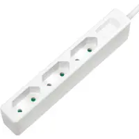 Logilink LPS229, stekkerdoos, 3-voudig, zonder schakelaar, wit
