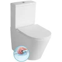 Sapho BWS Paco Staand Toilet Rimless Glans Wit incl. Zitting PK/SK