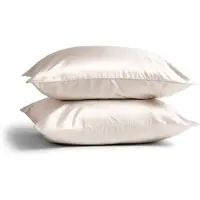 Silk Heaven 2x Zijden Kussensloop 50x70cm Ivoor Hotelsluiting 22 Momme - Kussensloop set - Luxe Silk Kussensloop 100% moerbei zijde - Zijde kussensloop - - 50x70cm / Hotelsluiting