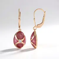Cavill - Oorbellen 925 Sterling Zilver - Roségoud Verguld - Cambodjaanse Rondgeslepen Zirkonia 0,09 ct - Elegante Dames Sieraden met Klapsluiting