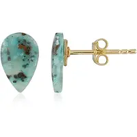Cavill - Zilveren Oorbellen 925 Sterling - Venus Chalcedoon 3,65 ct - Peervormige Cabochon Indonesische Edelsteen - Luxe Dames Oorbellen
