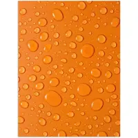 PosterMonkey Poster 90x120 cm - Water - Druppels - Oranje - Posters - Kamer decoratie - Wanddecoratie woonkamer - Muurdecoratie slaapkamer