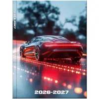 Soho Agenda - A5 Formaat - 21x14,5cm - Jaar 26/27 - 12 maanden - Augustus t/m Juli - 1 week op 2 pagina's - Harde kaft - Met leeslint - Luxury Car