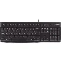 Logitech K120, kabel, USB, QWERTY-indeling, zwart