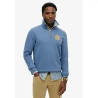 Superdry Sweatshirt 'SD&Co' duifblauw / geel