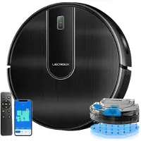 Liectroux Robotstofzuiger Met Dweilfunctie-Robot Stofzuiger-Slimme Gyroscoopnavigatie-App En Spraakbediening-4000Pa En 4400mAh-Harde Vloeren-36x43x13 cm-Zilvergrijs