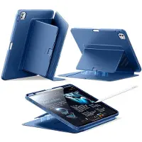 ESR Hoes Geschikt voor iPad Pro 13 (2024/2025) - Flip Magnetic Book Case - Beschermhoes met Multi-Angle Standaard - Sleep/Wake - Pen Houder - Blauw