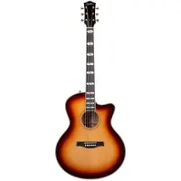 Godin Connaisseur Sunset Burst Maho elektrisch-akoestische westerngitaar met koffer