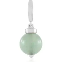 Cavill - Elegante Hanger 925 Sterling Zilver Platina Verguld - Groene Aventurijn 3,608 ct - Ronde Vorm - Braziliaanse Edelsteen voor Dames