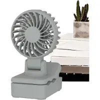 VHV - Tafelventilator - Bureauventilator - Clip ventilator - Mini ventilator - Oplaadbaar - Stil - Krachtig - Voor kantoor, thuis en op reis - 6 x 7 x 10.5 cm - Groen