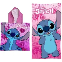 Lilo & Stitch strandset; poncho en strandlaken