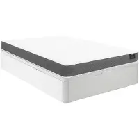 Vente-unique Set 140 x 190 cm opbergbodembak wit + matras pocketveren dikte 20cm - ENOROS van YSMÉE