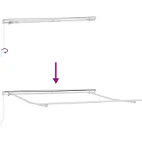 vidaXL Uitschuifbare luifel Zand 5 x 3 m Polyester en Aluminium