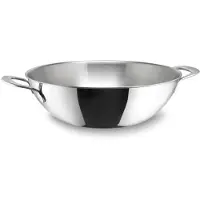 Habonne Avance wok 24 cm triply rvs met glasdeksel