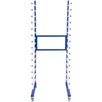 MonsterShop Droogrek Spuitcabine Verfdroogrek Droogwagen - Verstelbaar - 15 drooglagen – Zwenkwielen - Blauw - 300 kg gewichtscapiciteit -> 20 kg per laag