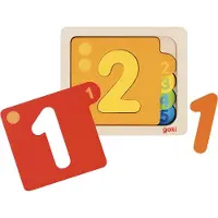 Goki Houten puzzel 5 lagen Cijfers
