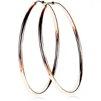 Zinzi zilveren oorringen 55 x 2mm glad rosé verguld ZIO437R