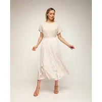 Tantra Uitlopende rok met kantdetails, voering en een elastische taille