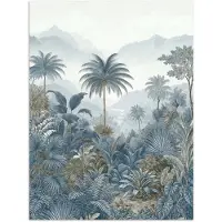 PosterMonkey Poster 30x40 cm - Jungle - Landschap - Blauw - Posters - Kamer decoratie - Wanddecoratie woonkamer - Muurdecoratie slaapkamer