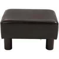 EStore voetenbankje - met stoffen bekleding - stabiel - bruin