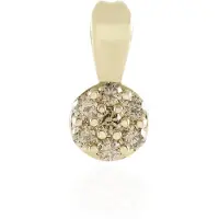 Cavill - 9-karaats Geelgouden Hanger - 7 I2 Champagne Diamanten 0,189 ct - Ronde Briljant - Luxe Gouden Sieraad Dames - Stijlvol Afrika